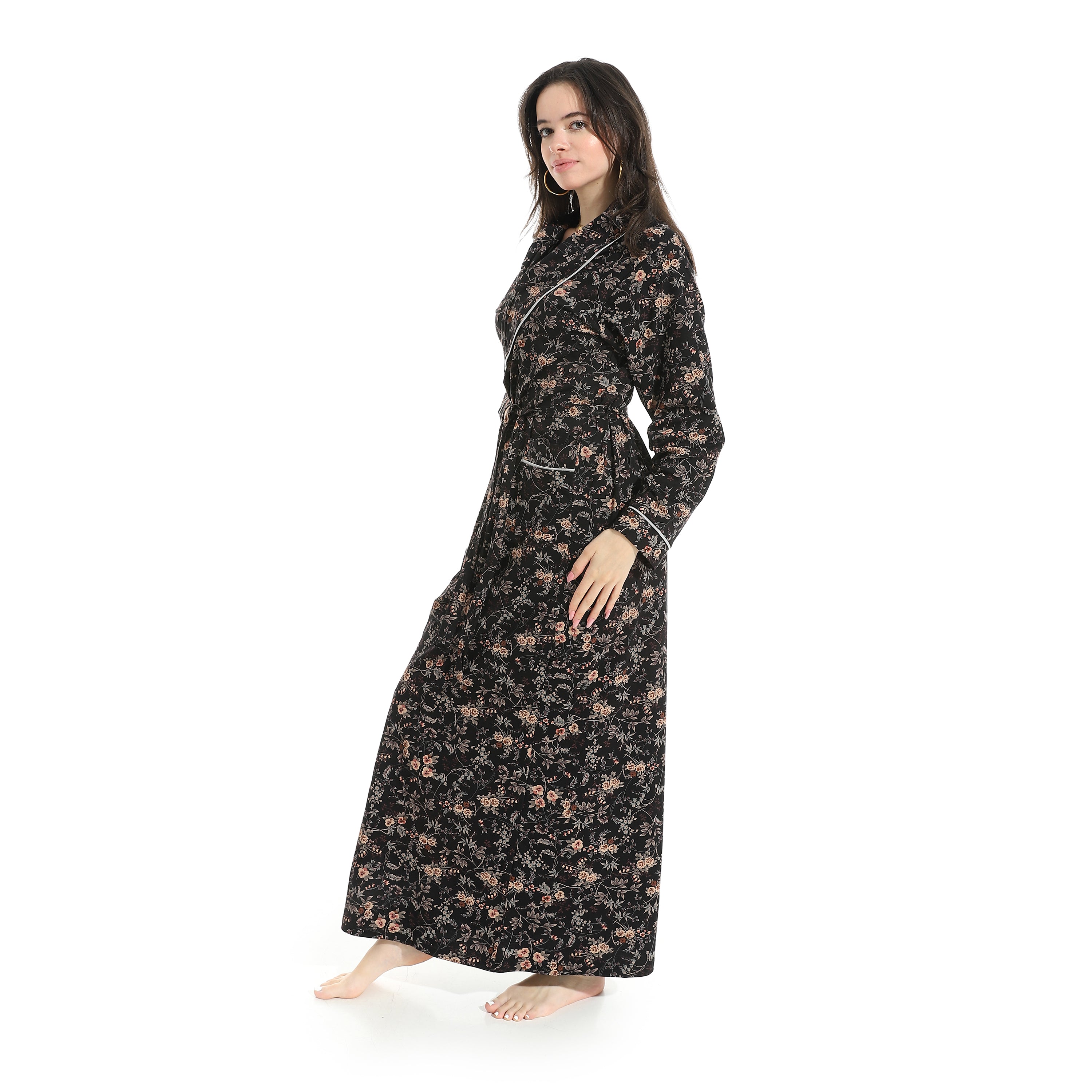 D49-S25 روب صيفي مشجر طويل