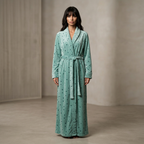 DB60-W27 روب شتوي قطيفة طويل مشجر