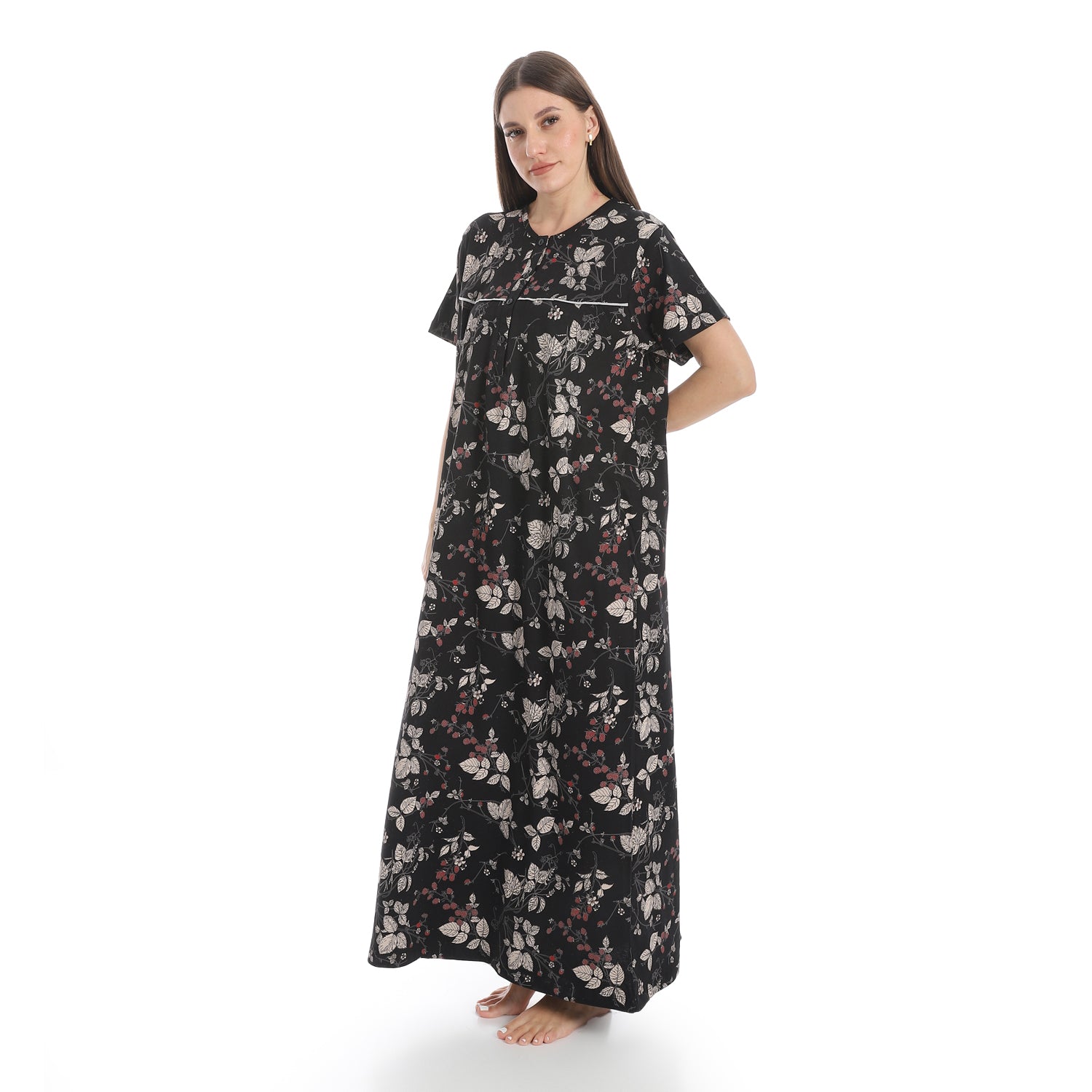 D72-S25 قميص نوم قطن طويل مشجر Translation missing: ar.content.product_image_secondary