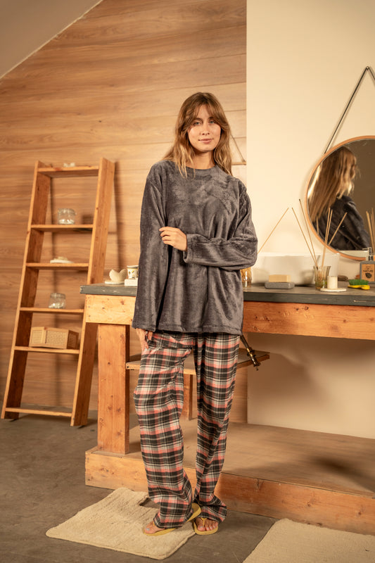 DB76-W26 بجامة شتوي بولار و كستور قطن