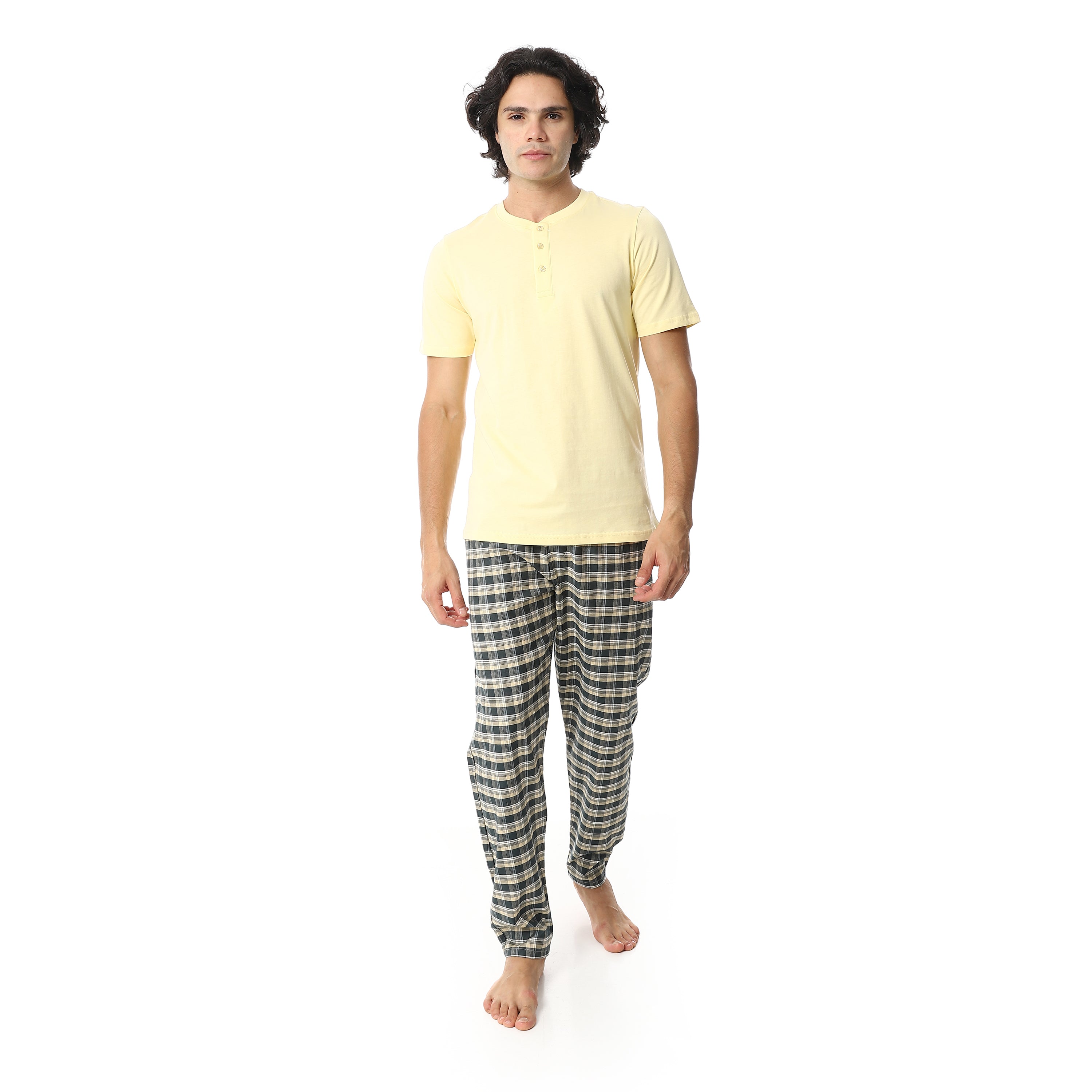 J19 بجامة صيفي قطن بنطلون كاروه Translation missing: ar.content.product_image_main