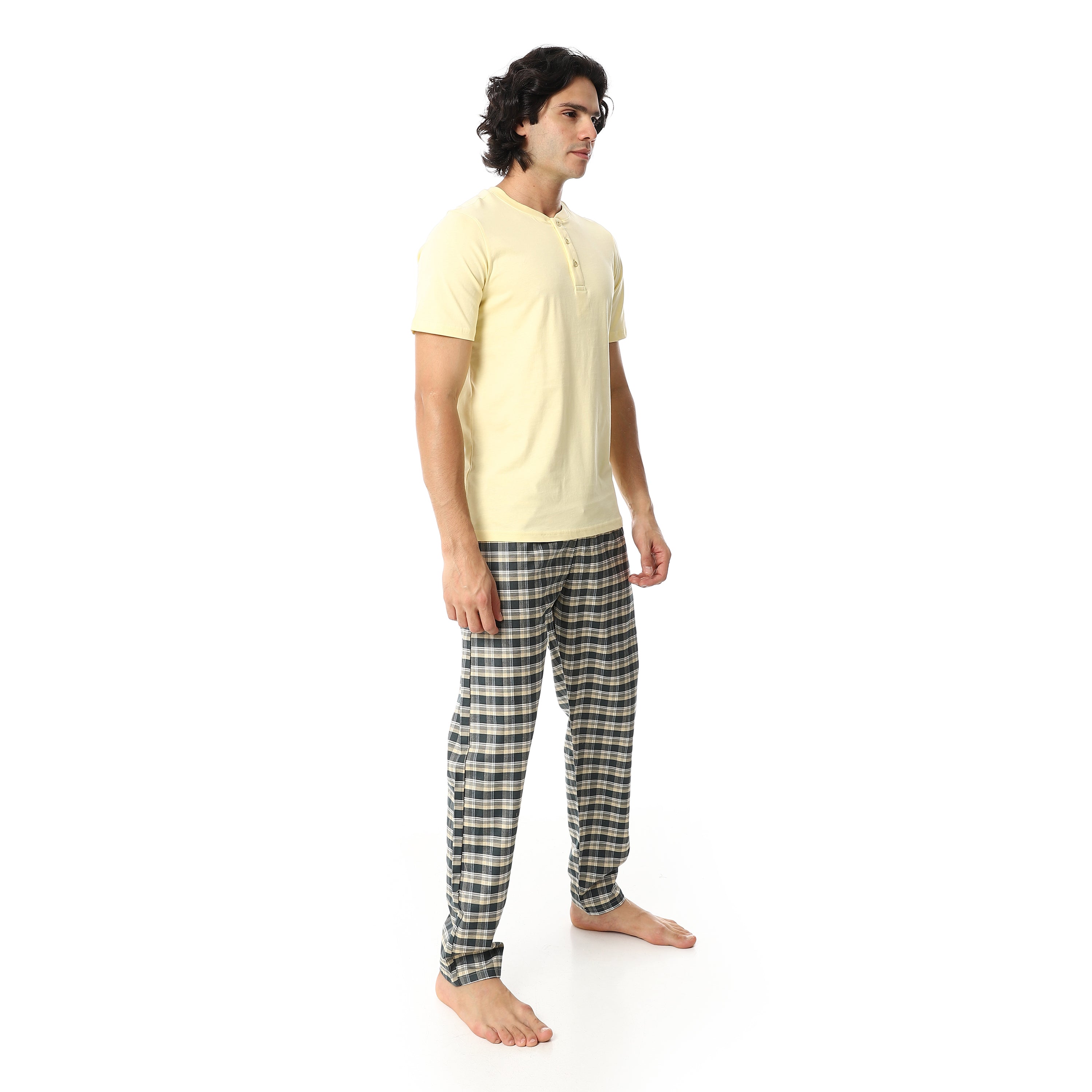 J19 بجامة صيفي قطن بنطلون كاروه Translation missing: ar.content.product_image_secondary