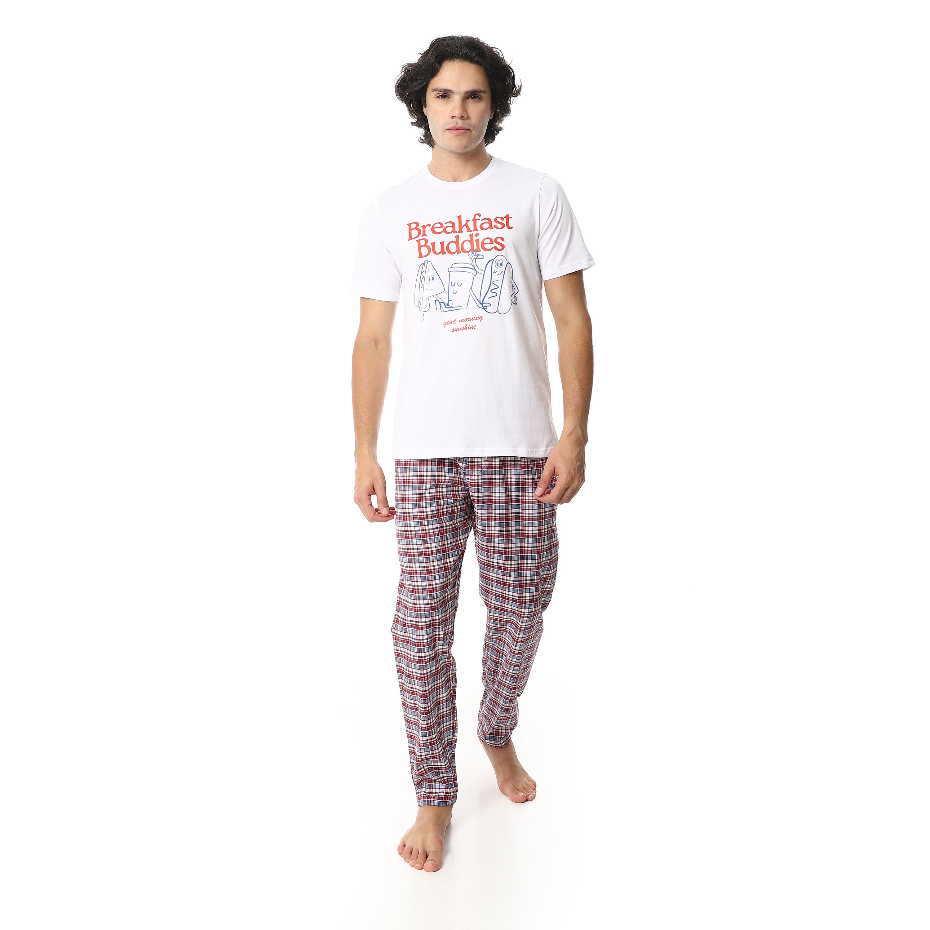 J23 بجامة صيفي قطن بنطلون كاروه Translation missing: ar.content.product_image_main