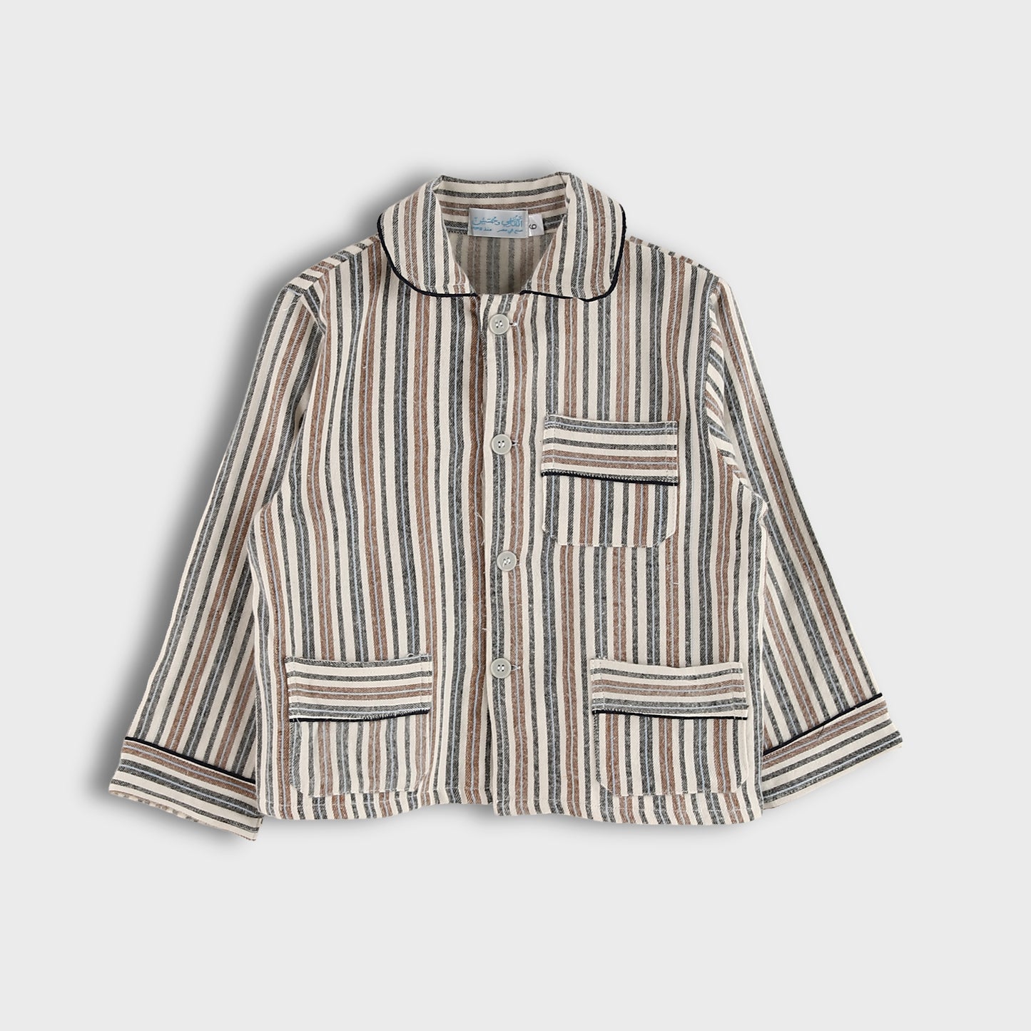 B*8014 بجامة كستور شتوي مقلمة ألوان