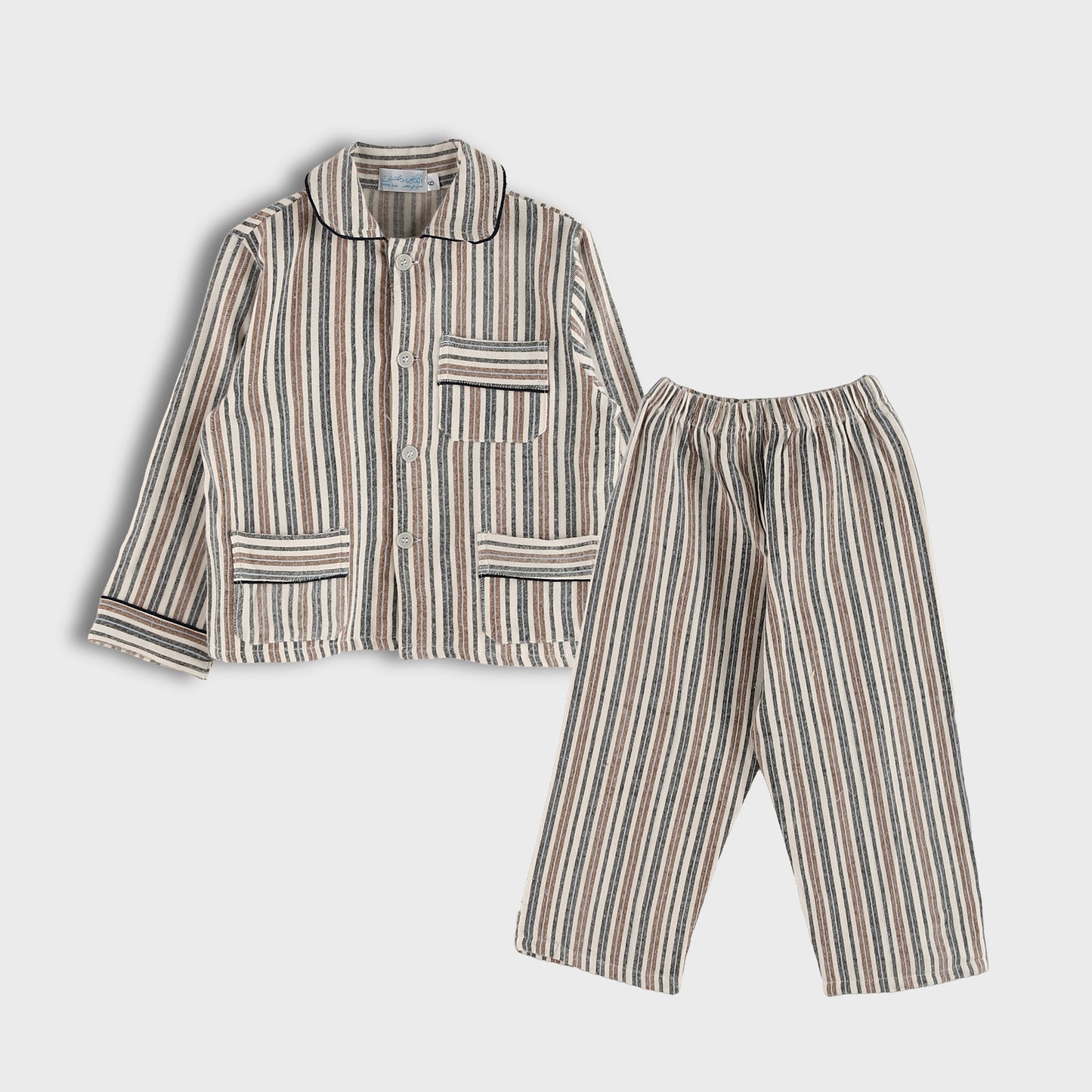 B*8014 بجامة كستور شتوي مقلمة ألوان