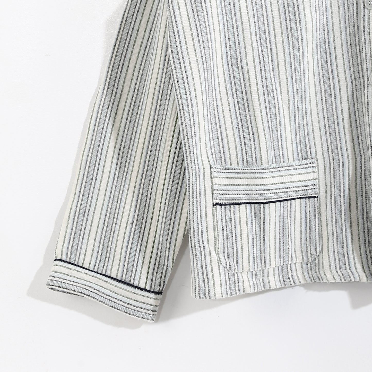 H-8014 بجامة كستور شتوي مقلمة ألوان