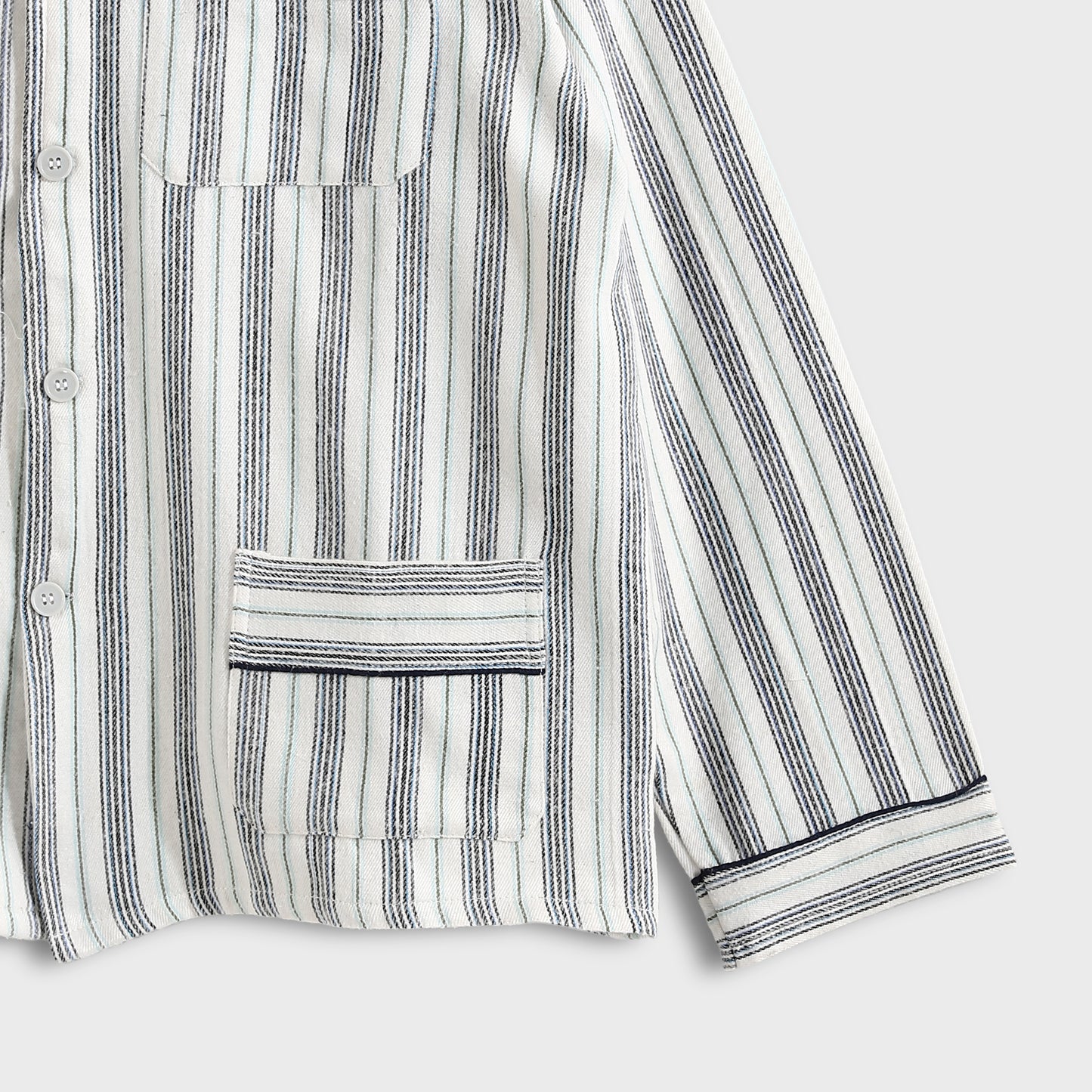 B-8014 بجامة كستور شتوي مقلمة ألوان