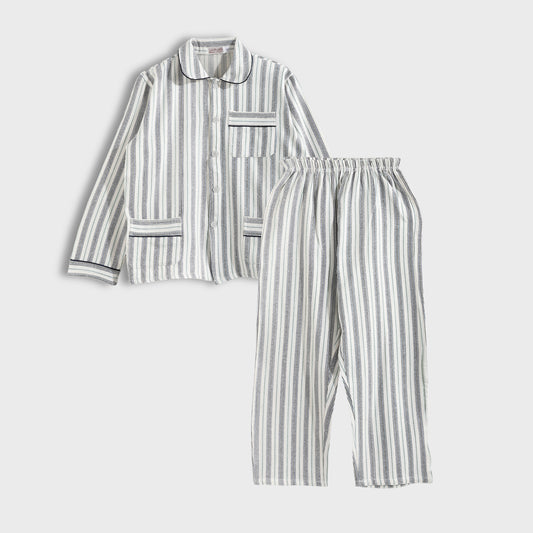 B-8014 بجامة كستور شتوي مقلمة ألوان