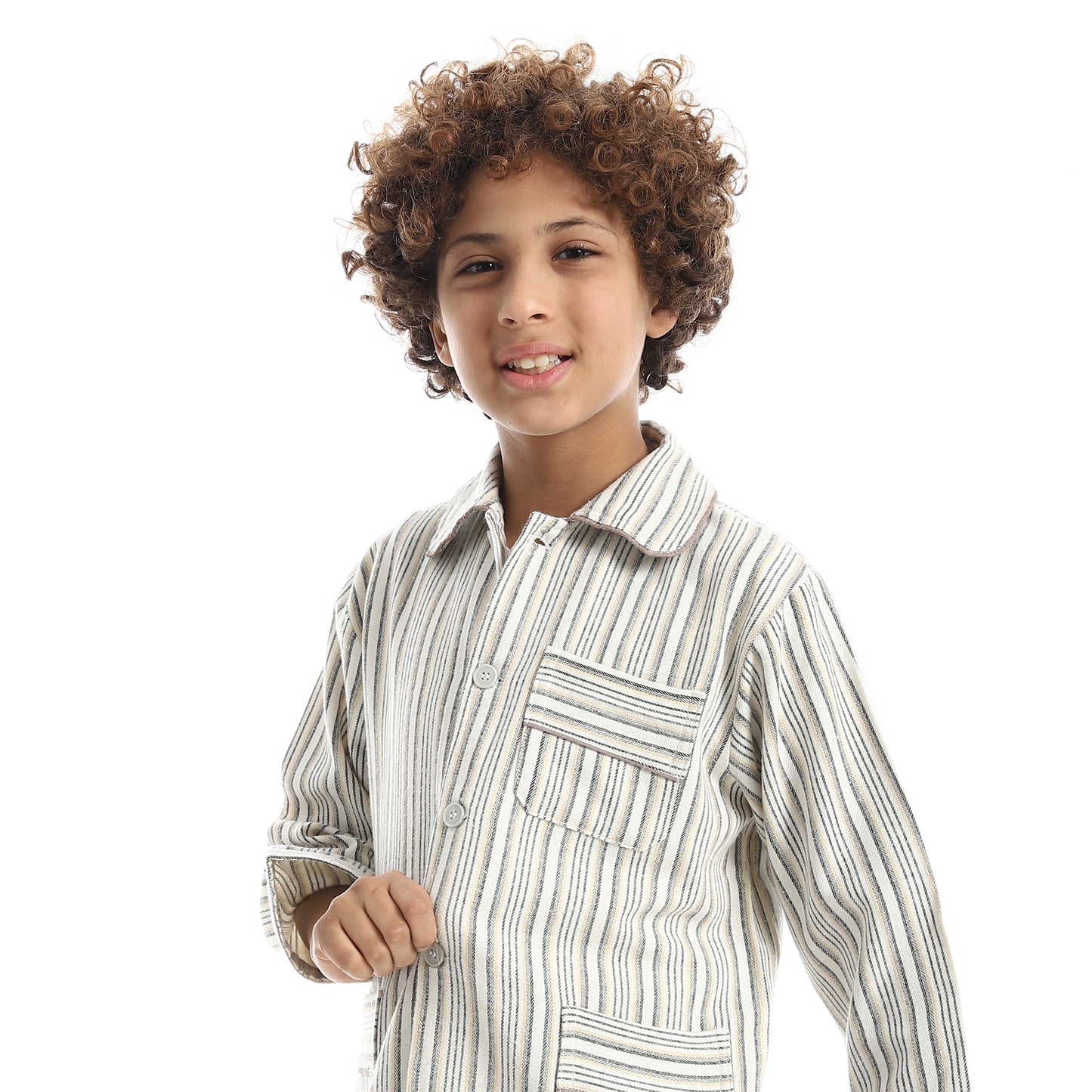 KHB8014 بجامة كستور شتوي مقلمة ألوان