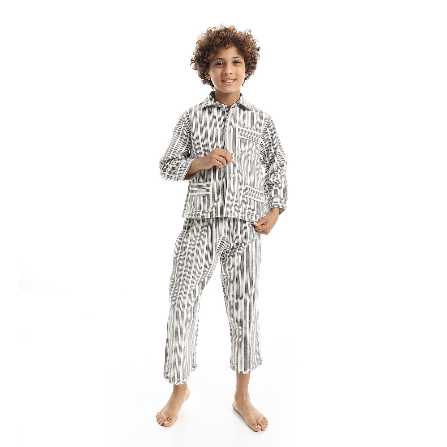 8014 بجامة كستور شتوي مقلمة ألوان