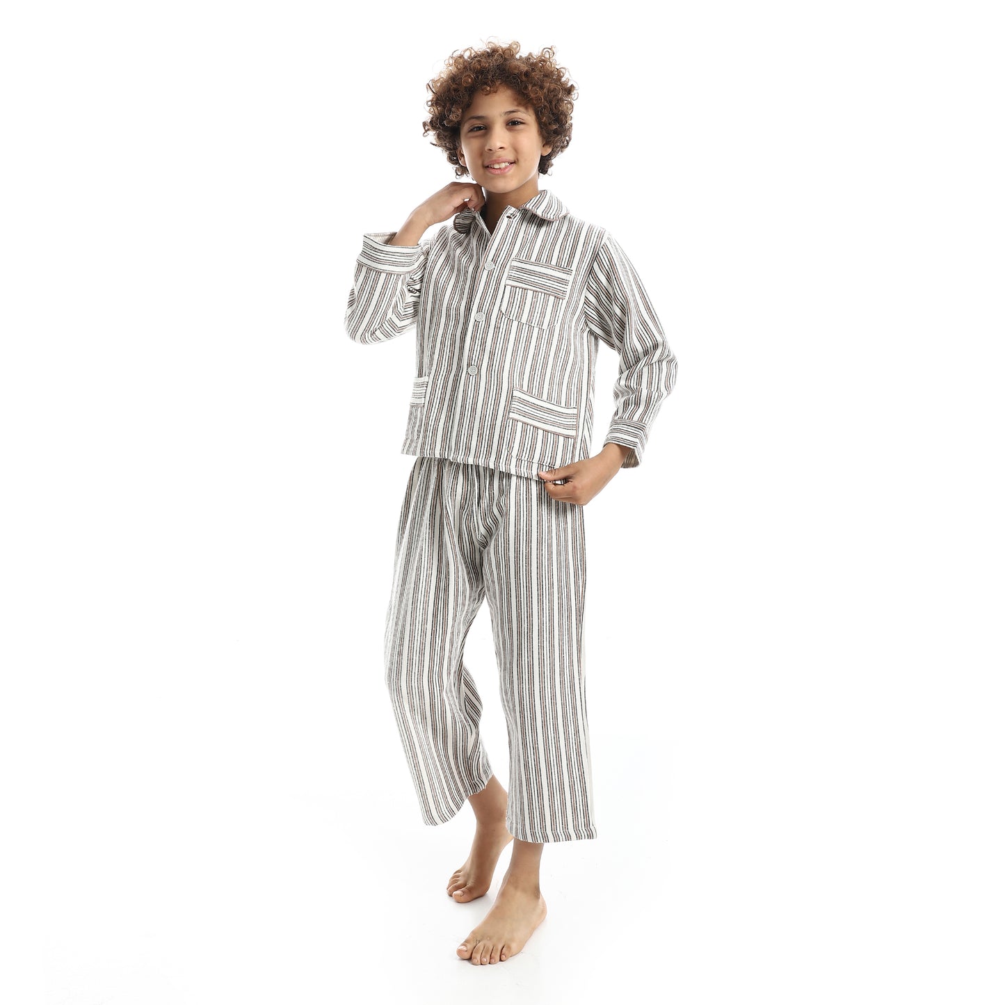 8014 بجامة كستور شتوي مقلمة ألوان