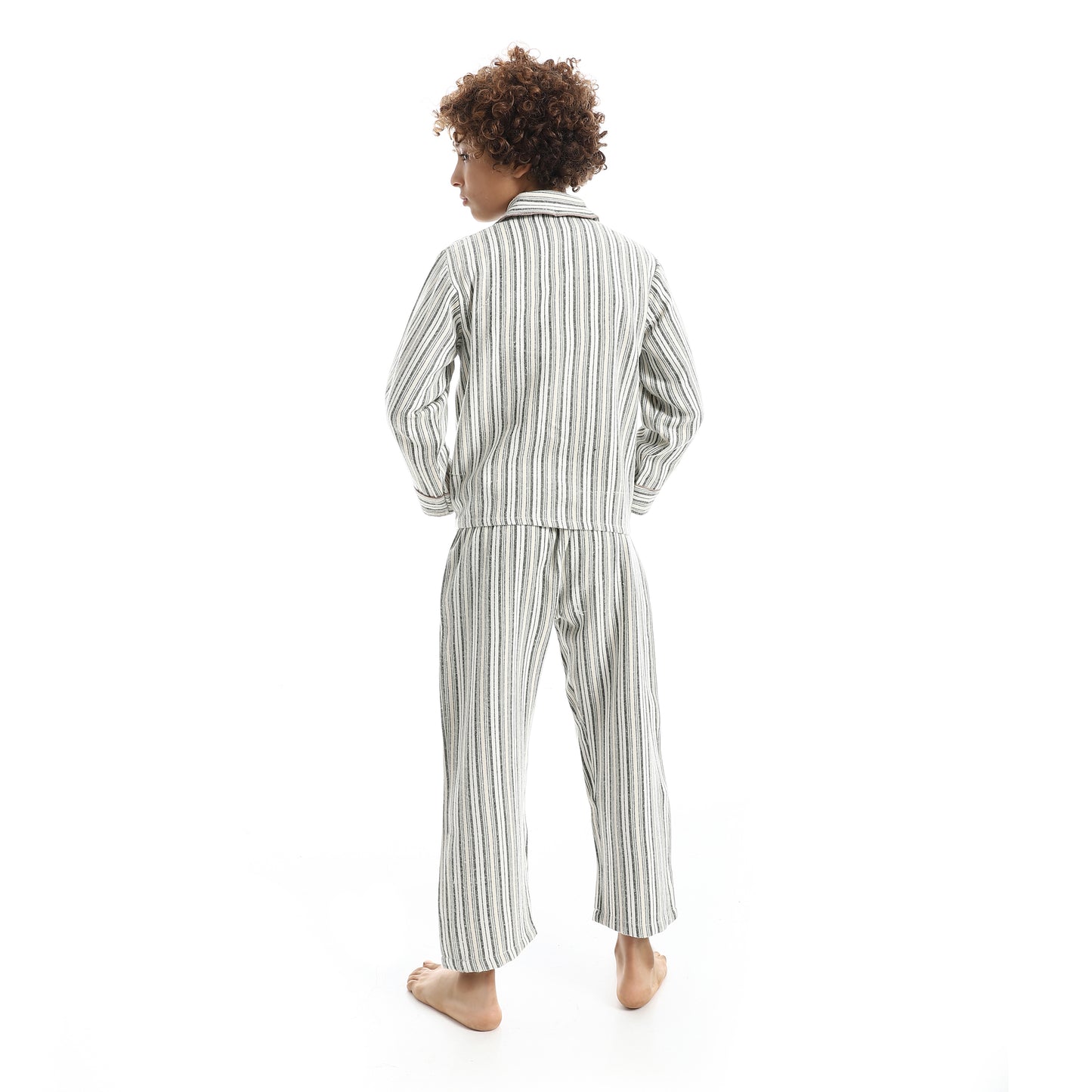 B8014 بجامة كستور شتوي مقلمة ألوان