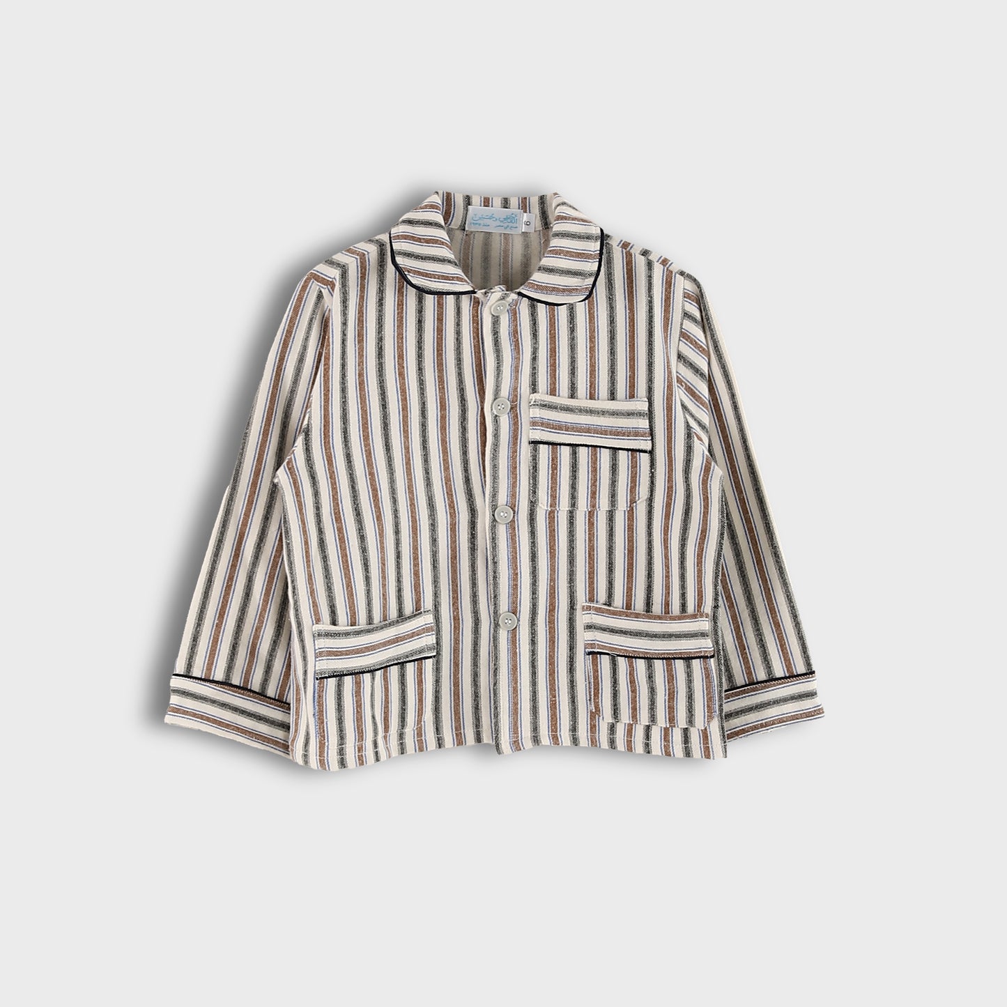 K*8014 بجامة كستور شتوي مقلمة ألوان