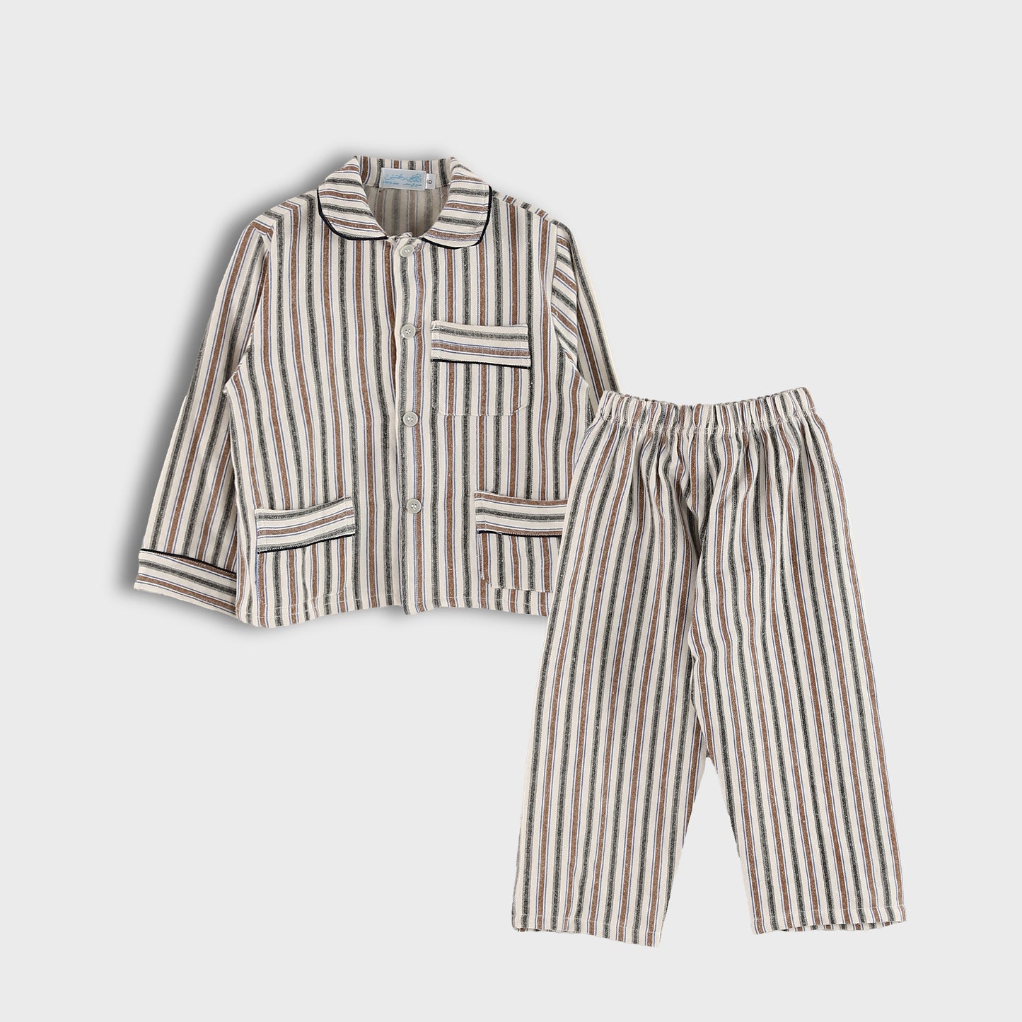 K*8014 بجامة كستور شتوي مقلمة ألوان