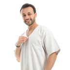 KHM7043 جلابية رجالي قطن صافي جكار