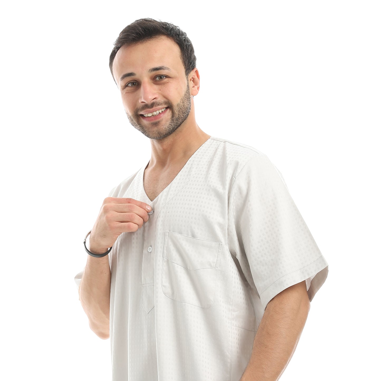 KHM7043 جلابية رجالي قطن صافي جكار