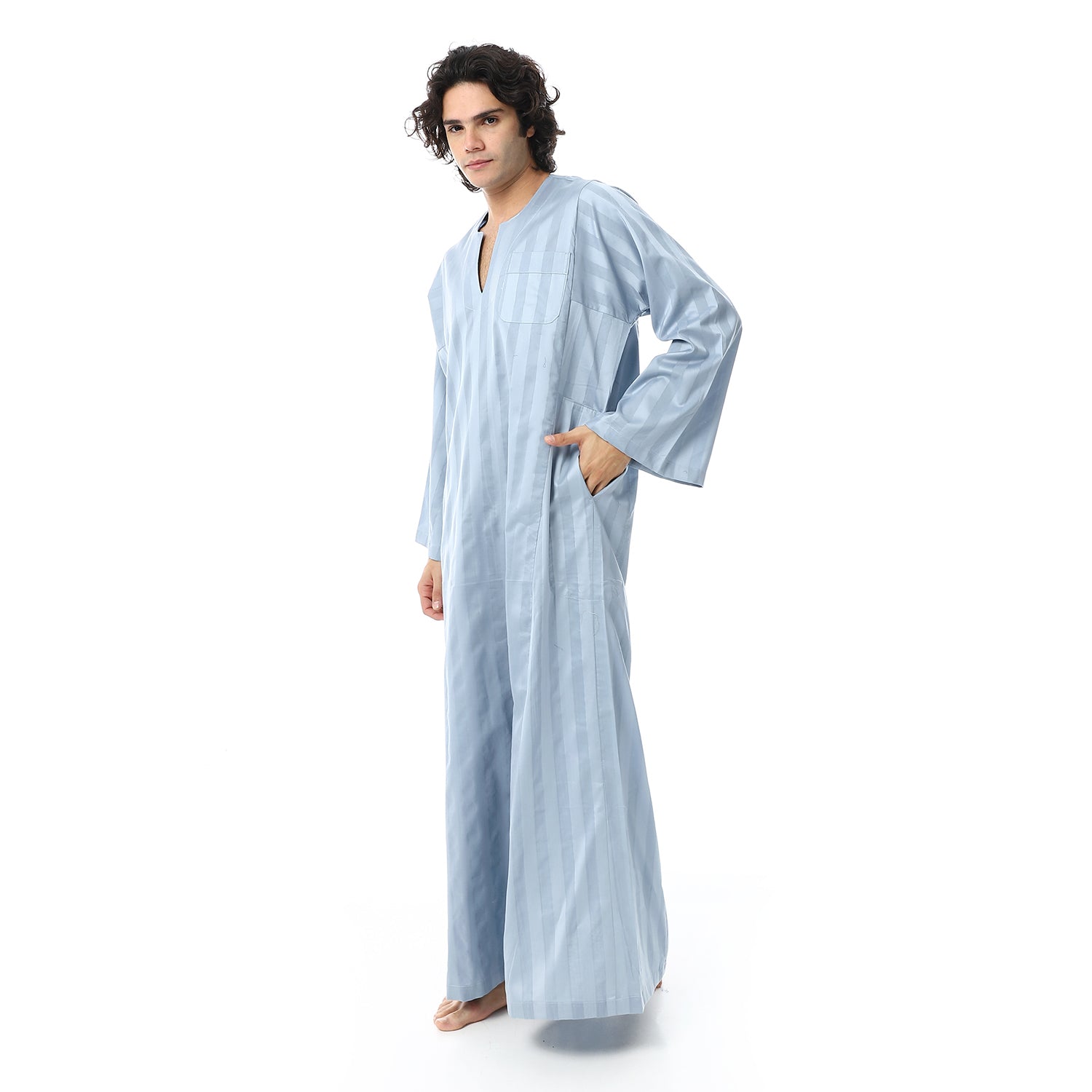 جلابية رجالي صعيدي قلم ستان قطن 07052 Translation missing: ar.content.product_image_secondary