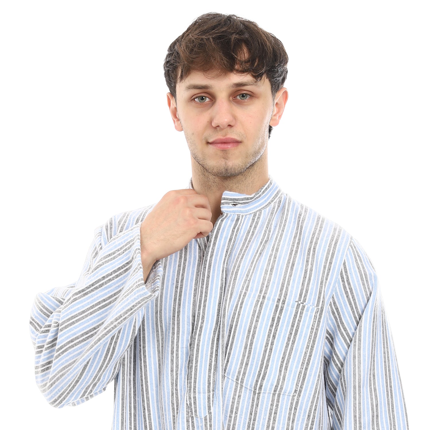 7024 جلابية رجالي كستور شتوي بياقة مقلمة Translation missing: ar.content.product_image_secondary