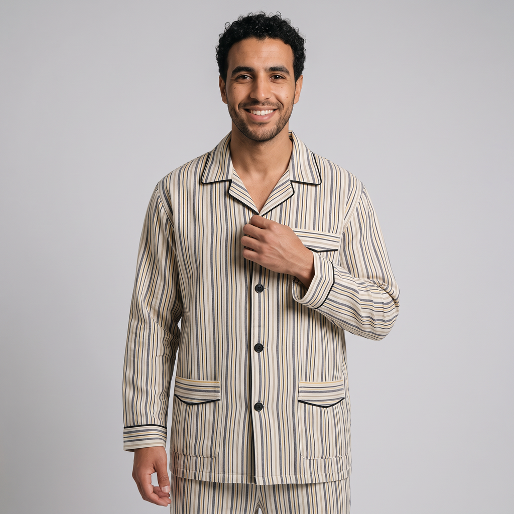 KHM-8015 بجامة مقلمة كستور شتوي
