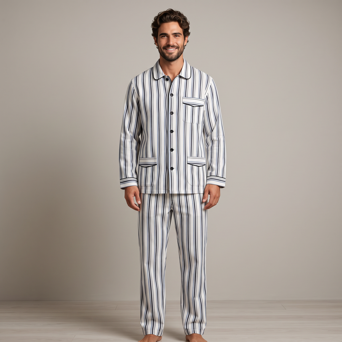 KHM8027 بجامة مقلمة كستور شتوي Translation missing: ar.content.product_image_main