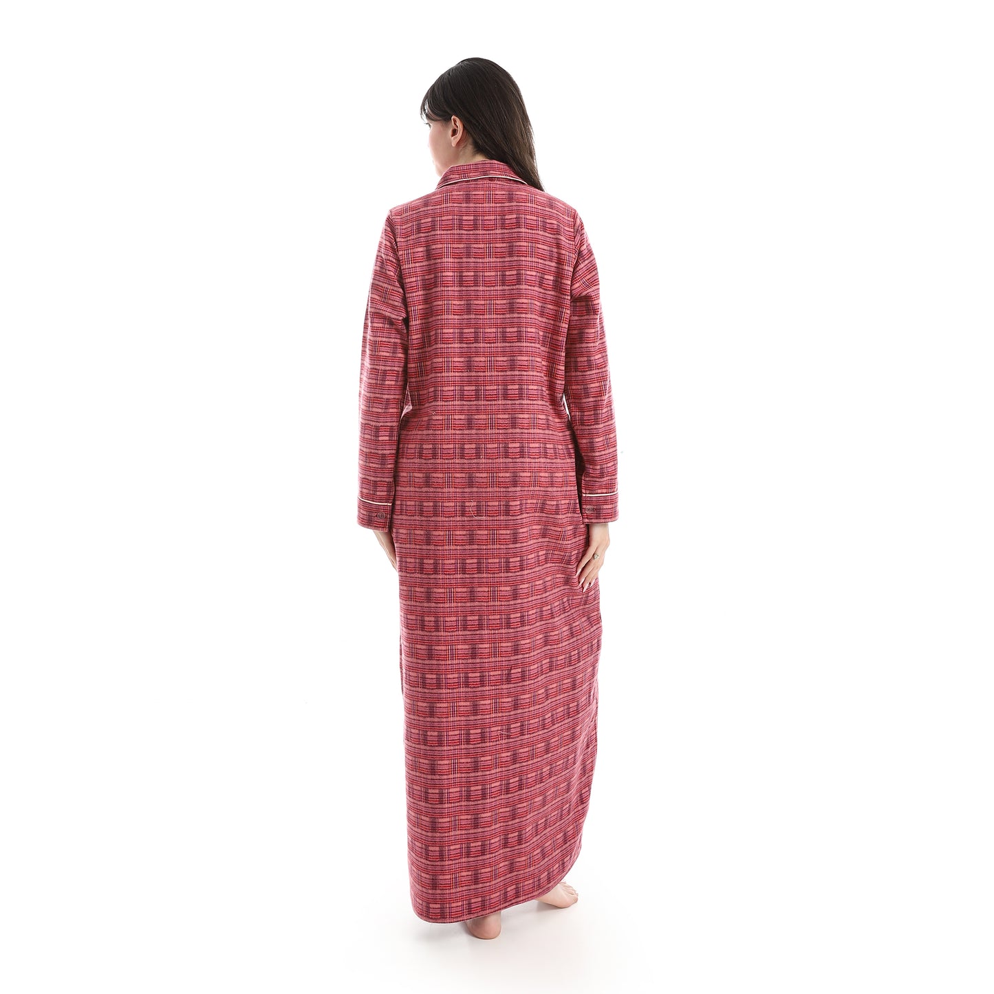 W-126 قميص نوم صوف فيلا قطن صافي مطرز