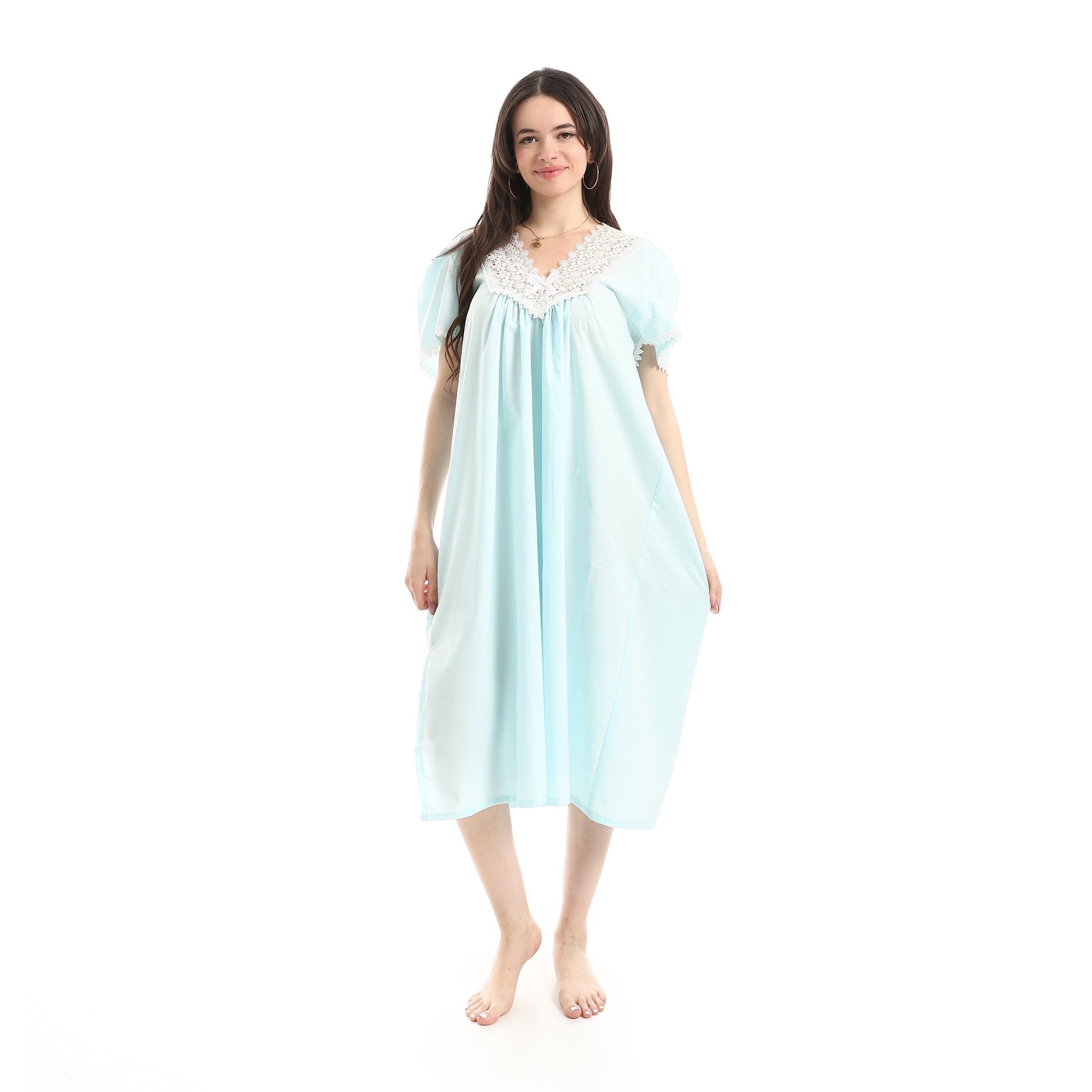 KHW 001- قميص نوم لينوه قطن  قصير بالجبير Translation missing: ar.content.product_image_main