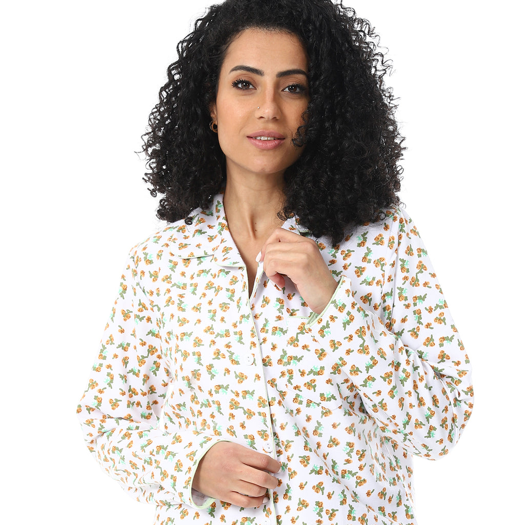KHW-122 بجامة كستور مشجرة بزراير