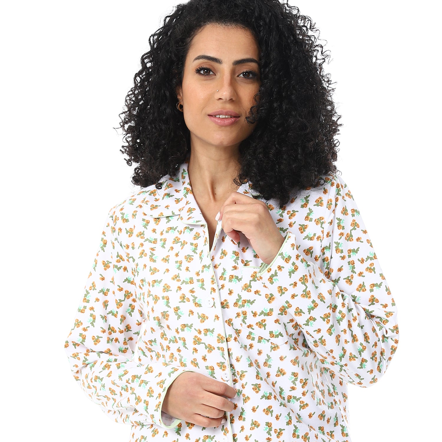 KHW-122 بجامة كستور مشجرة بزراير
