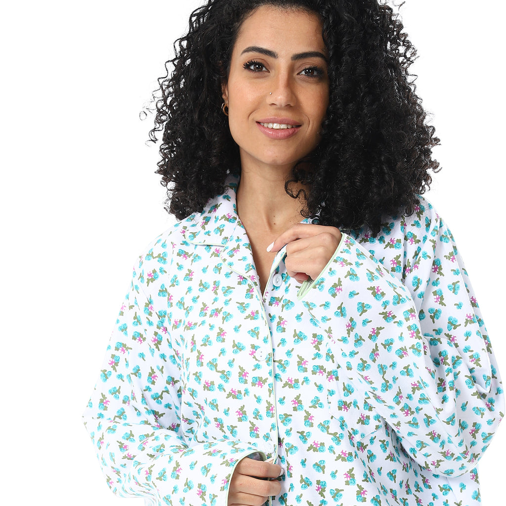 KHW-122 بجامة كستور مشجرة بزراير