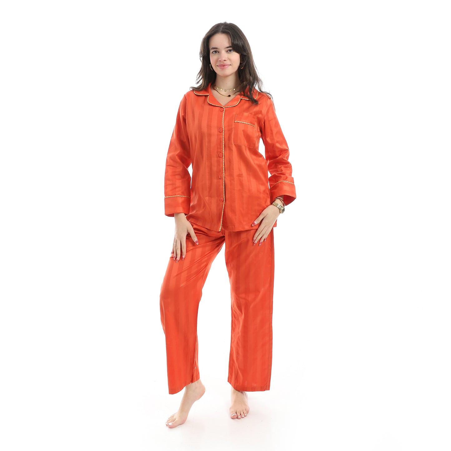 KHW-666 بجامة كلاسيك خريفي قطن صافي