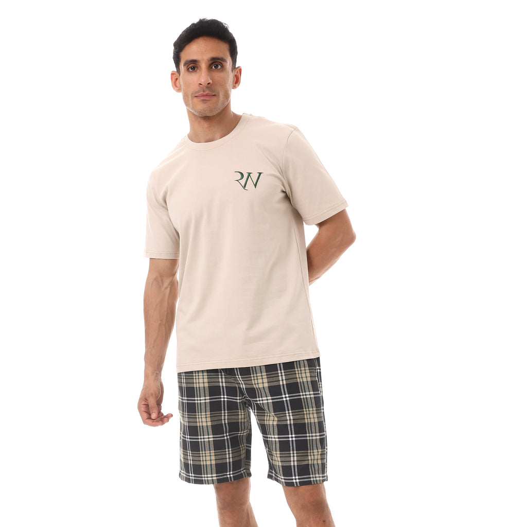 RW-02 بجامة صيفي شورت قطن صافي
