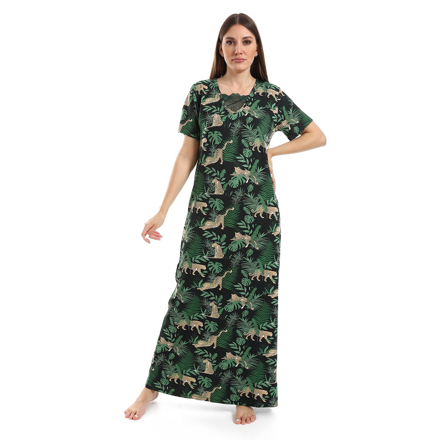 SG919 قميص نوم فيسكوز طويل مشجر Translation missing: ar.content.product_image_main
