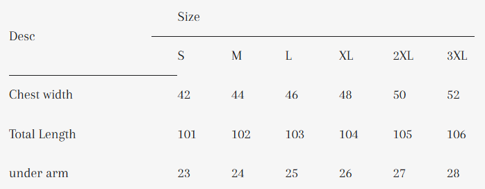 كومبين حريمي قصير شارمين Size Chart