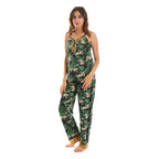 SP735 بجامة قطن مشجرة حمالة بنطلون