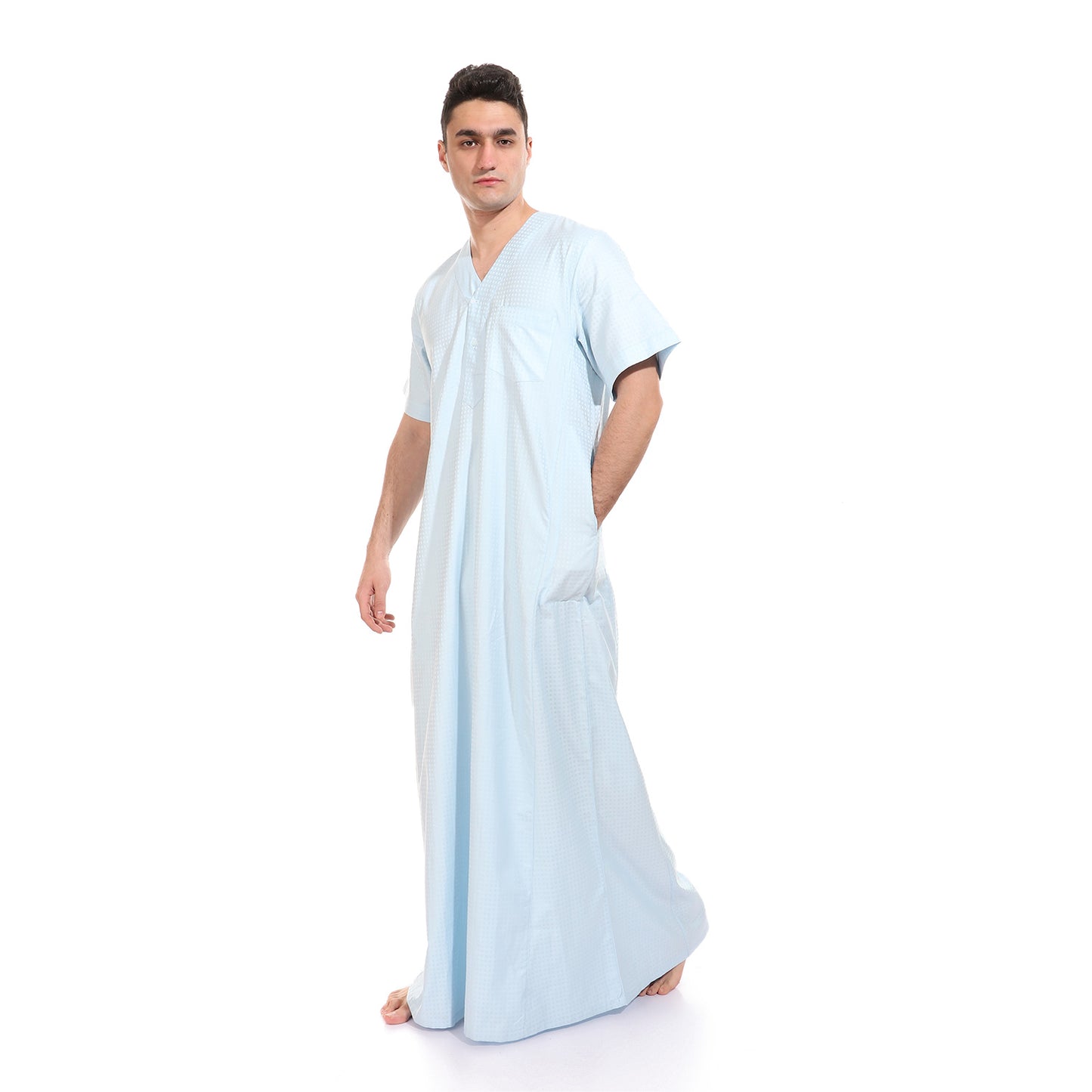 KHM07043 جلابية رجالي قطن صافي جكار