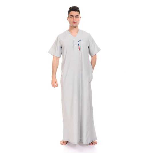 جلابية رجالي مقلمة بتطريز سبحة