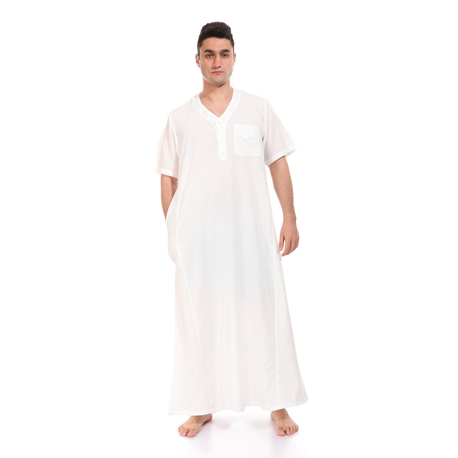 جلابية رجالي سادة بندة رفيعة