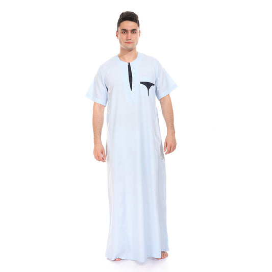 جلابية رجالي مقلمة بندة مقفولة