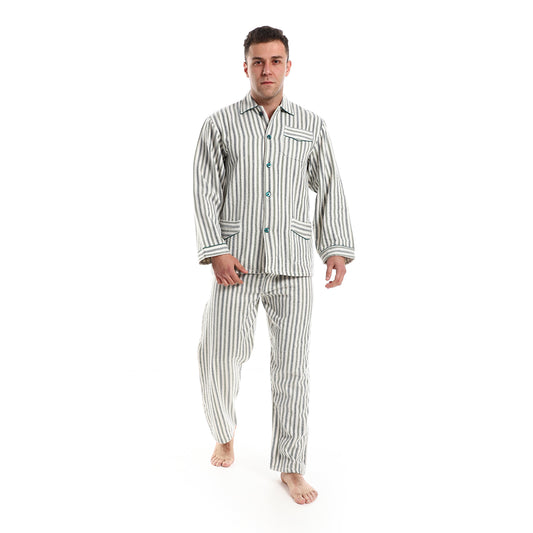 بجامة كستور شتوي مقلمة ألوان