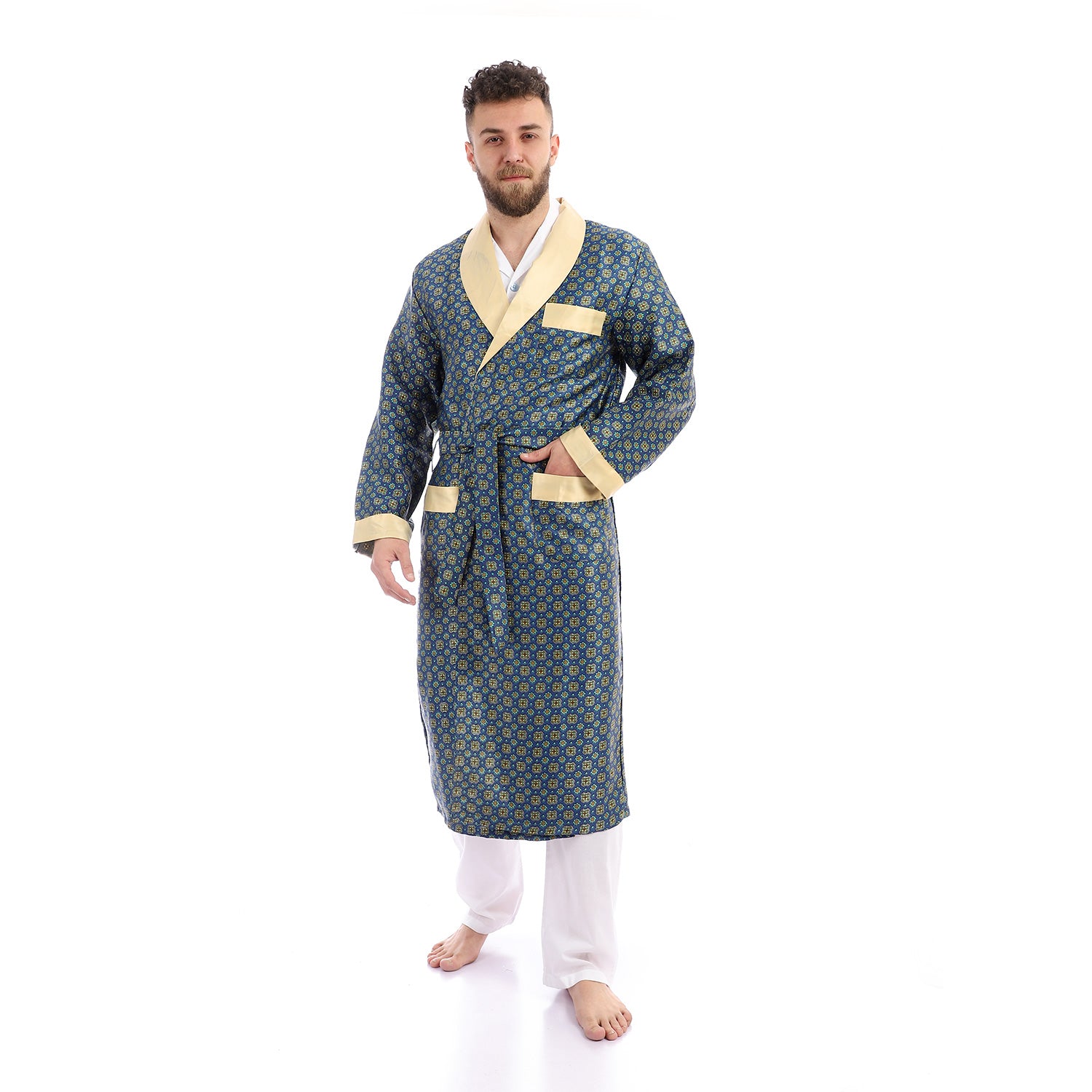 KHM-8044-روب رجالي ستان رسومات Translation missing: ar.content.product_image_main