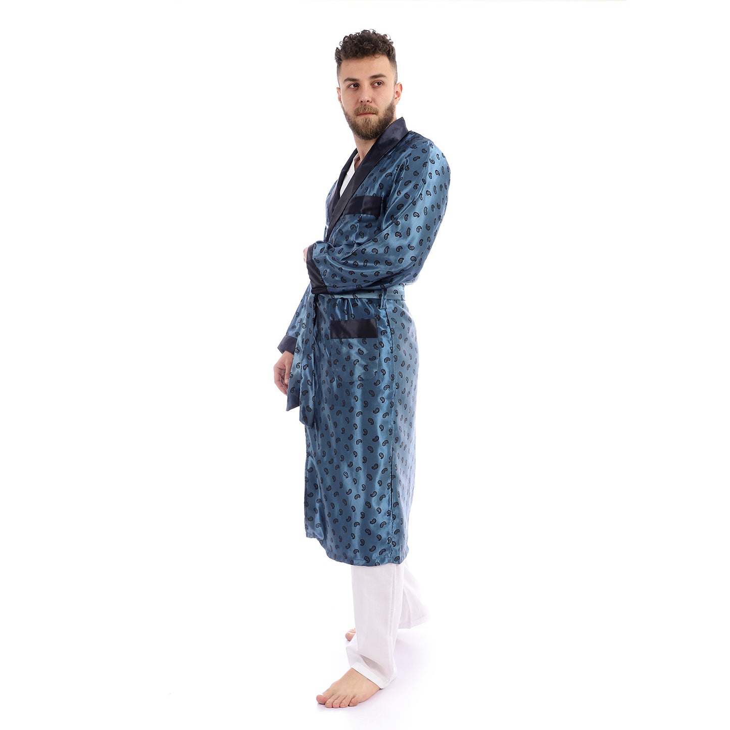 KHM8044-روب رجالي ستان رسومات