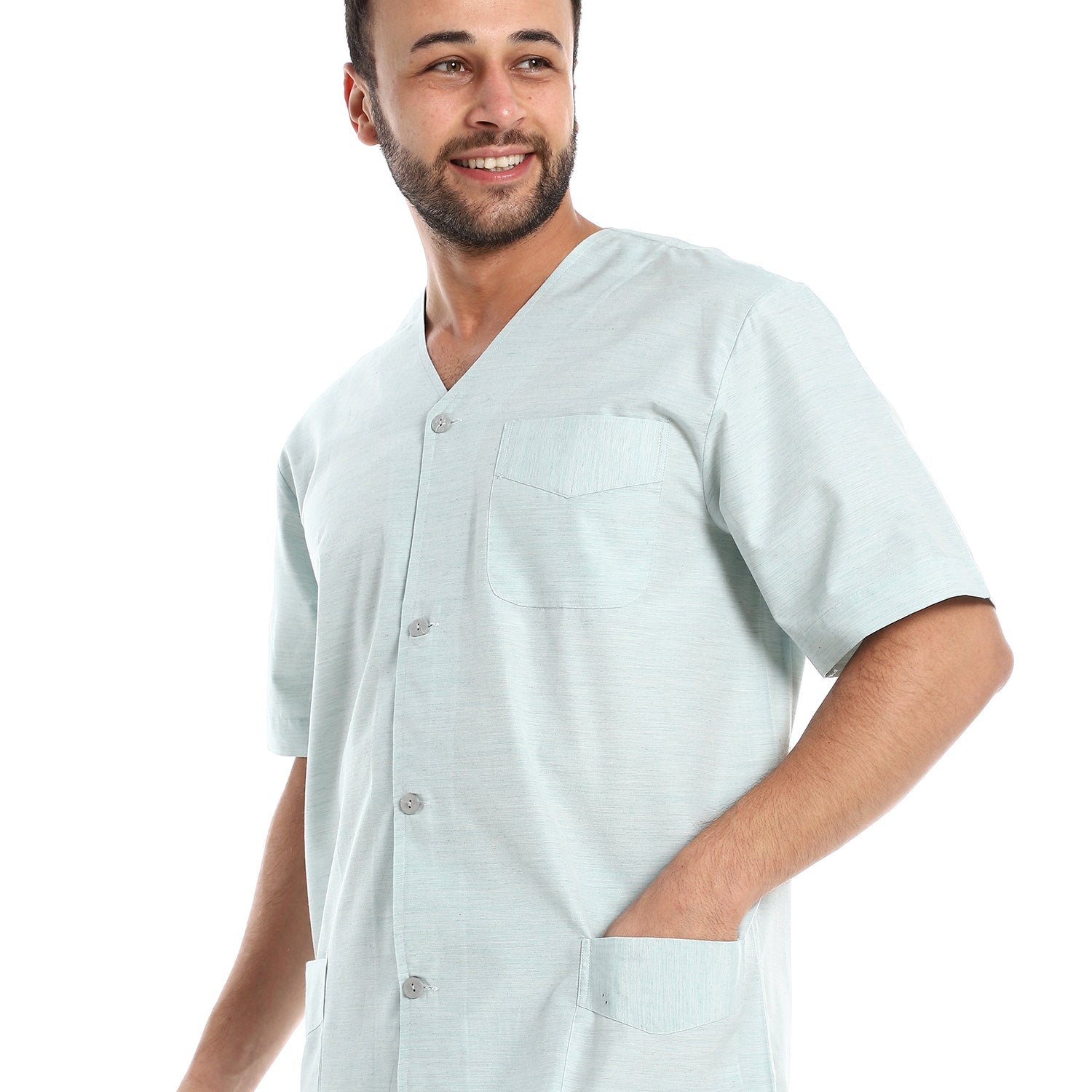 V بجامة صيفي قطن سادة حرف Translation missing: ar.content.product_image_secondary