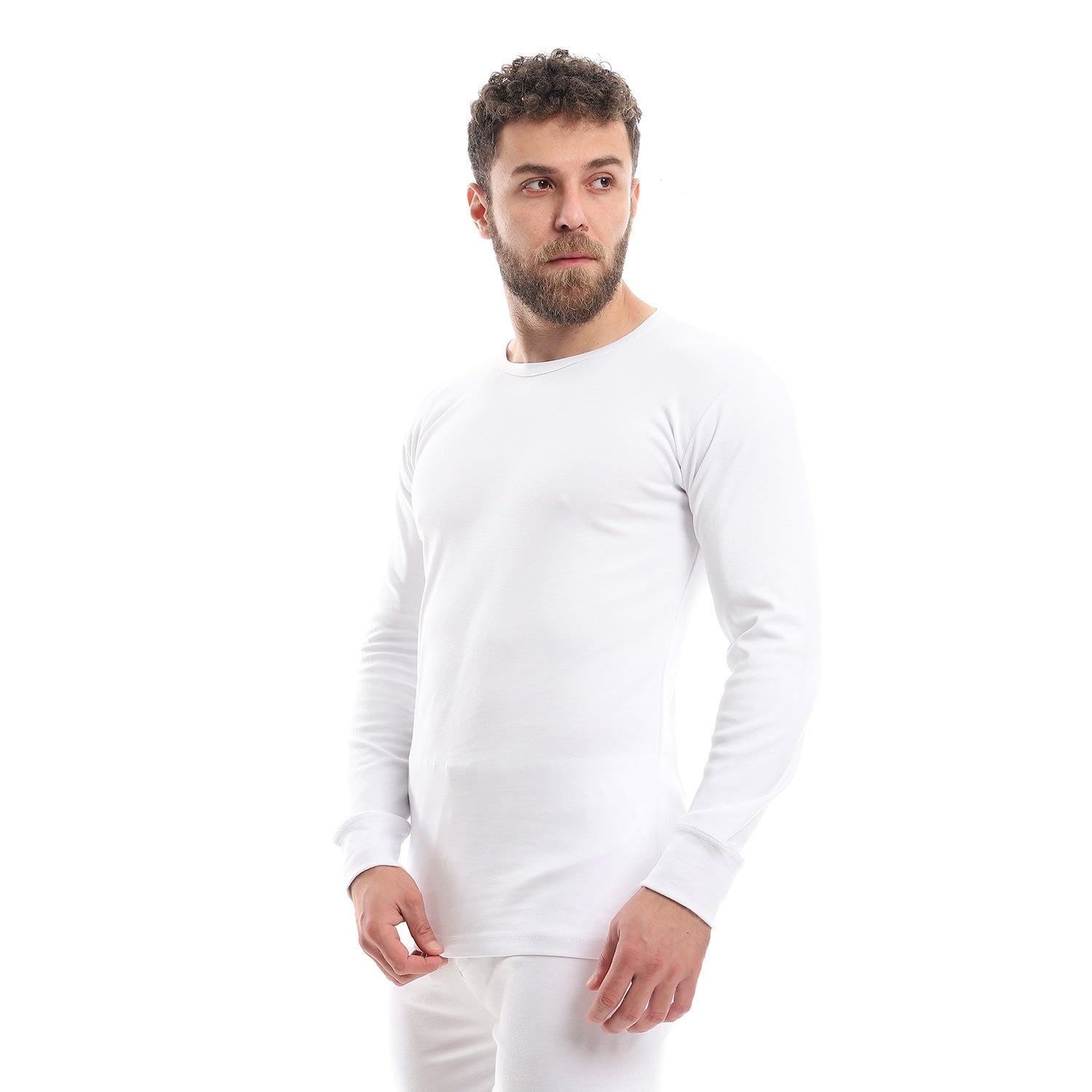 دفاية رجالي كم طويل قطن صافي Translation missing: ar.content.product_image_main